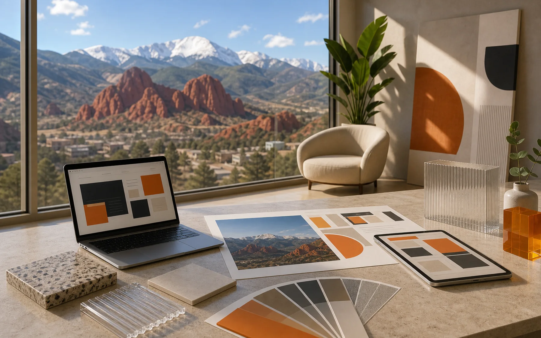 Technical city collage for Super Rad location work in Colorado Springs, Colorado