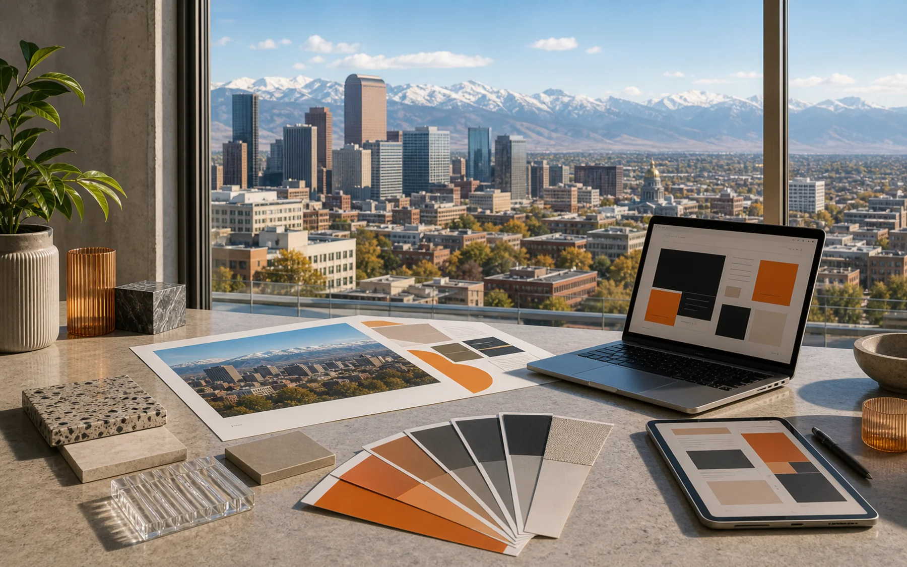 Technical city collage for Super Rad location work in Denver, Colorado