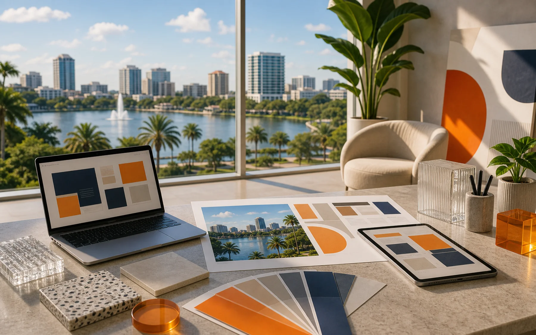 Technical city collage for Super Rad location work in Orlando, Florida