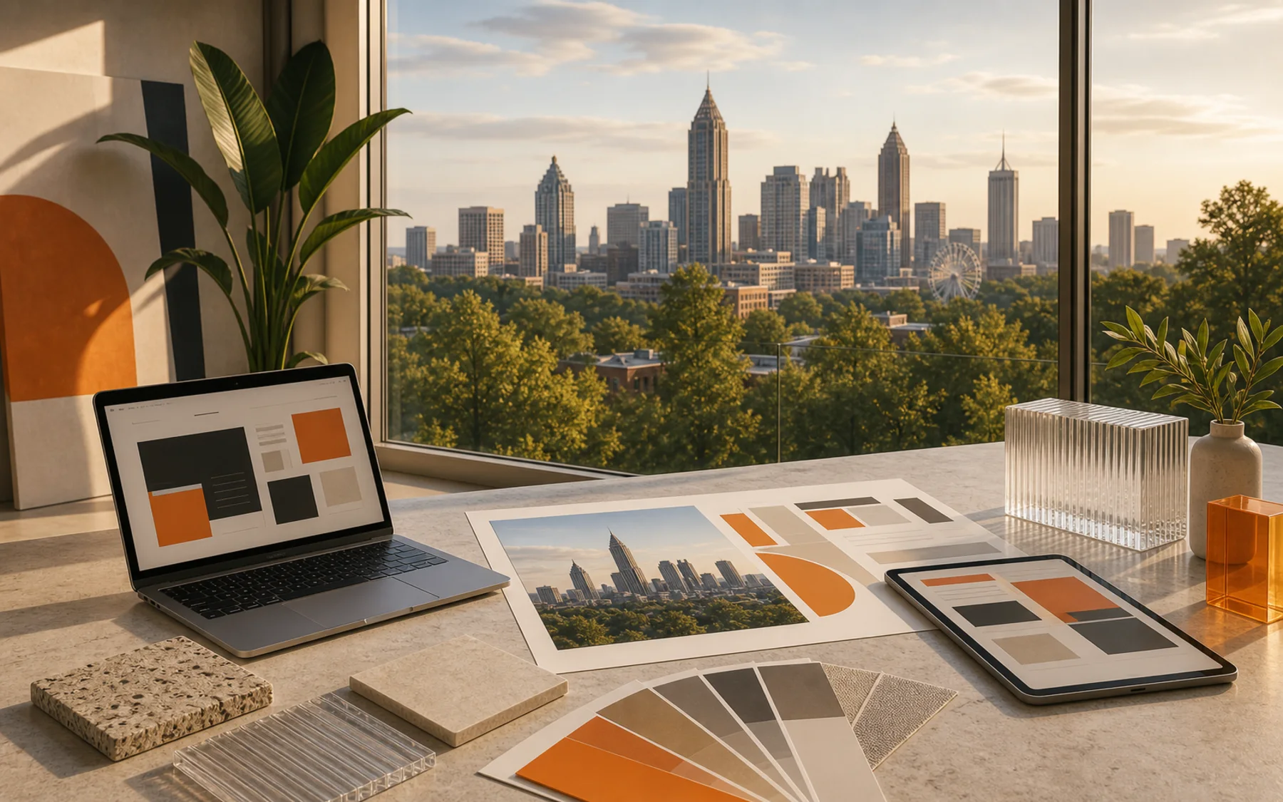 Technical city collage for Super Rad location work in Atlanta, Georgia