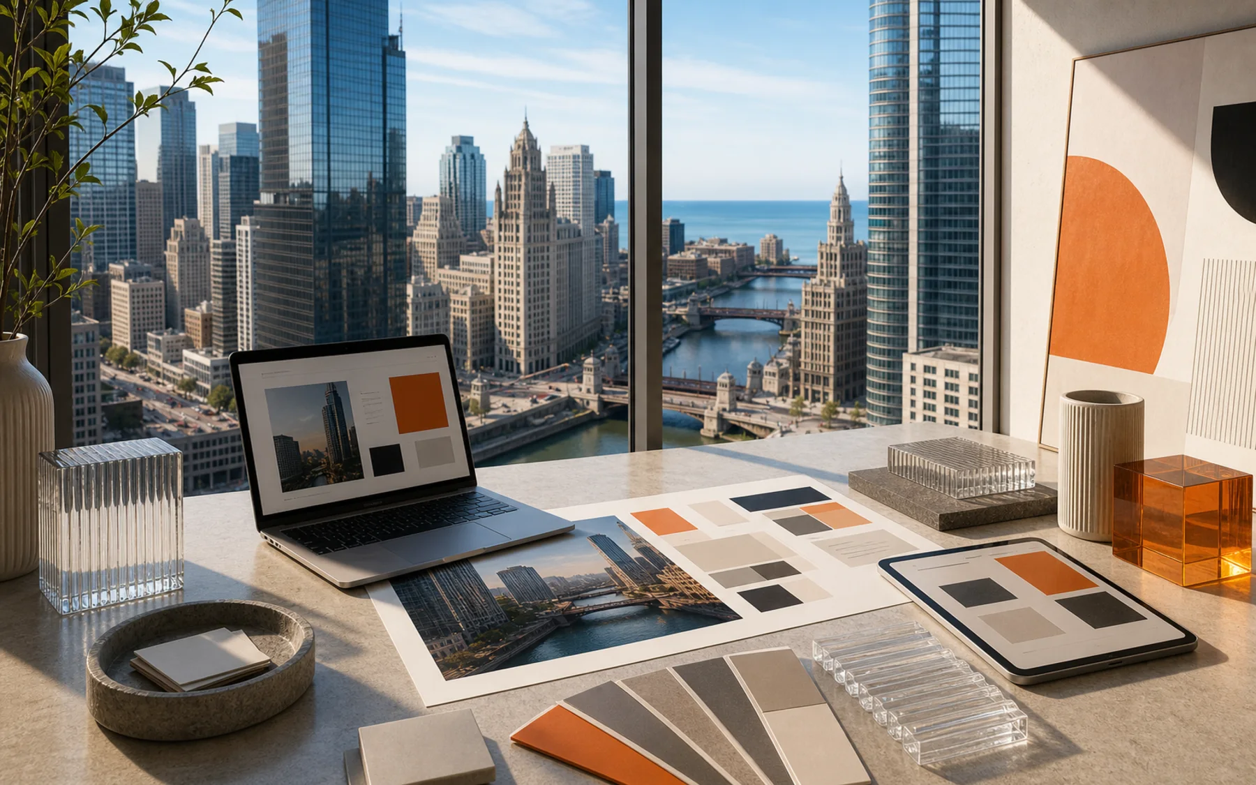 Technical city collage for Super Rad location work in Chicago, Illinois