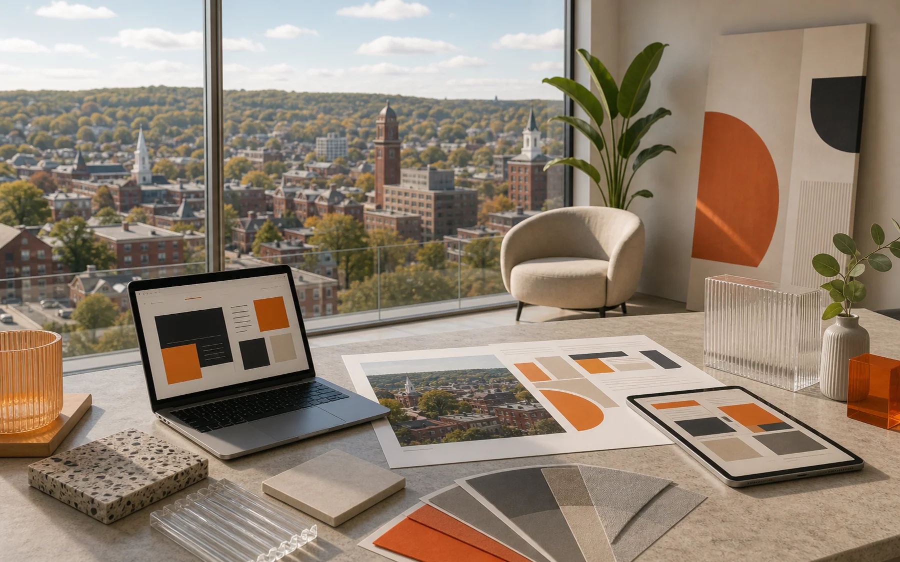 Technical city collage for Super Rad location work in Worcester, Massachusetts