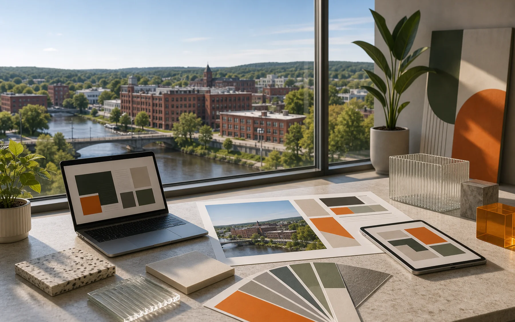 Technical city collage for Super Rad location work in Nashua, New Hampshire