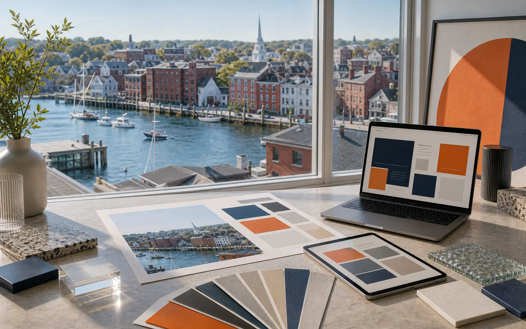 Technical city collage for Super Rad location work in Portsmouth, New Hampshire