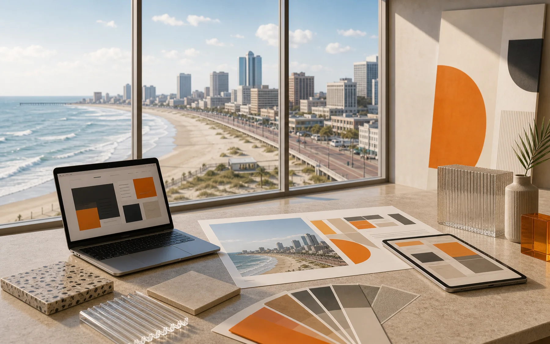 Technical city collage for Super Rad location work in Atlantic City, New Jersey