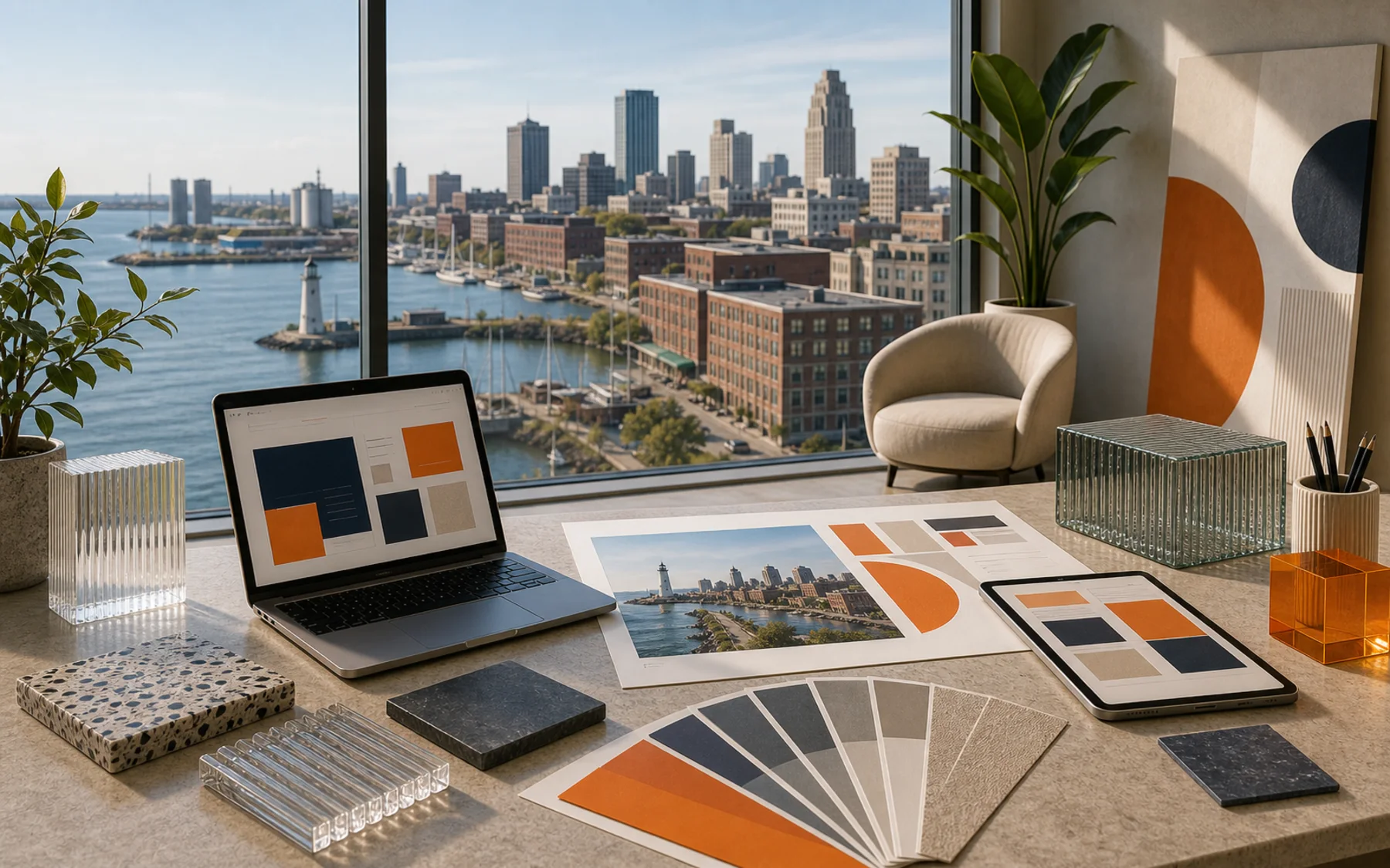 Technical city collage for Super Rad location work in Buffalo, New York