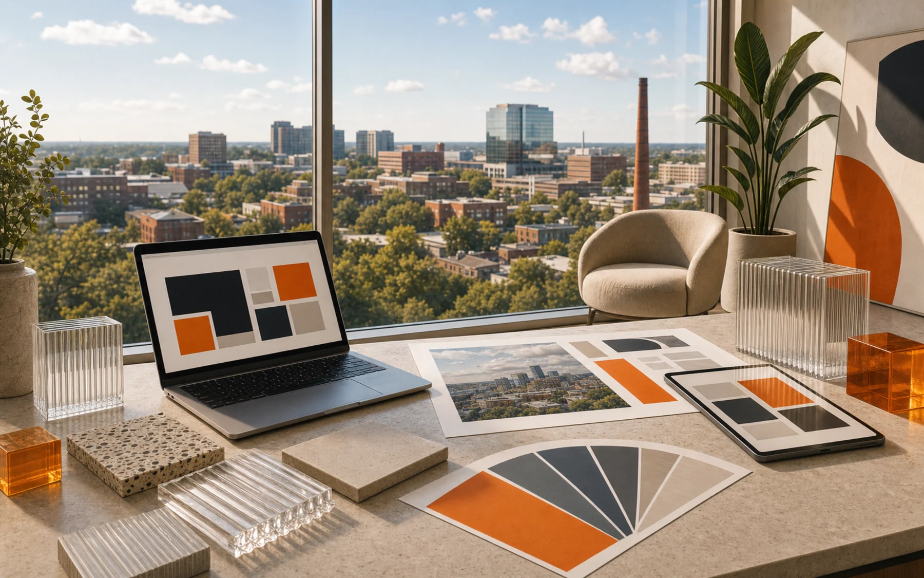 Technical city collage for Super Rad location work in Durham, North Carolina