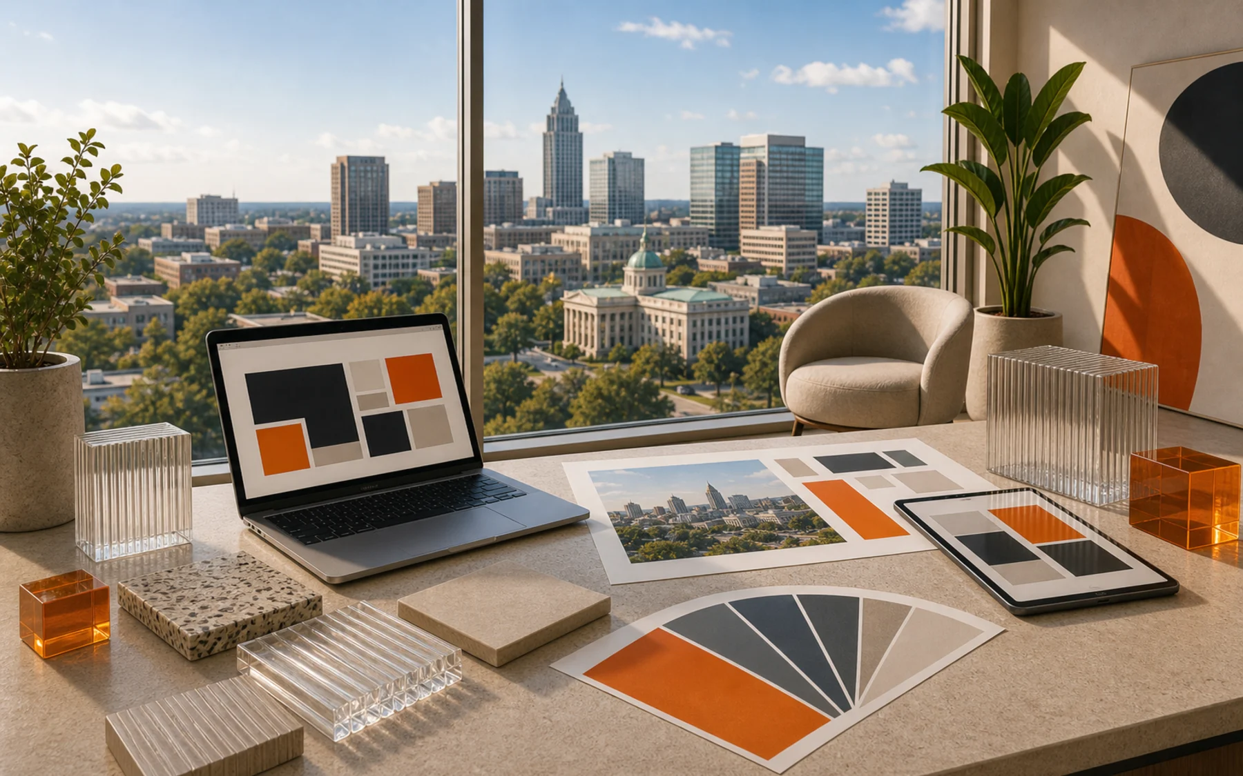 Technical city collage for Super Rad location work in Raleigh, North Carolina