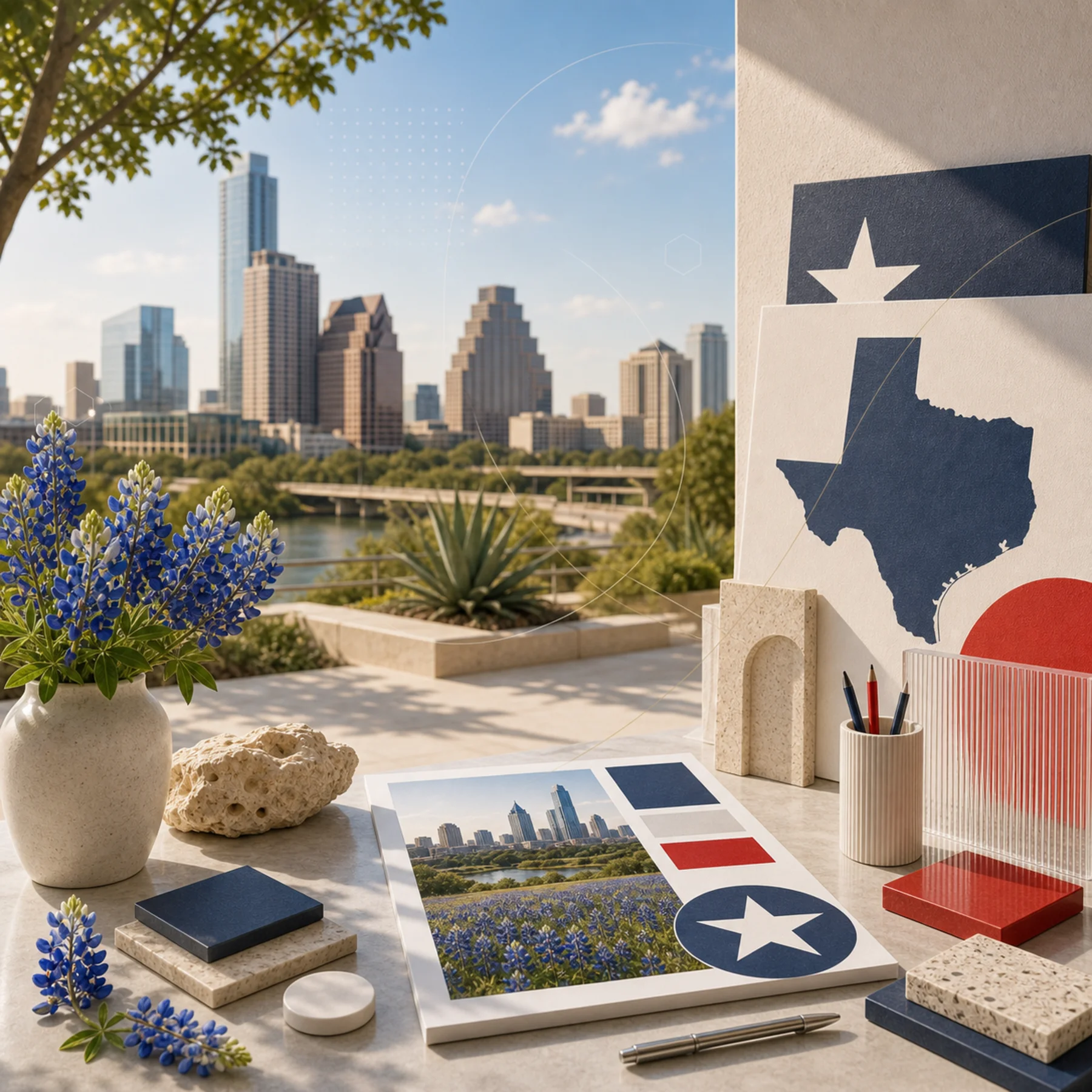 Digital launch collage for Super Rad location work in Texas